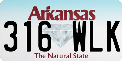 AR license plate 316WLK