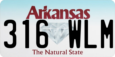 AR license plate 316WLM
