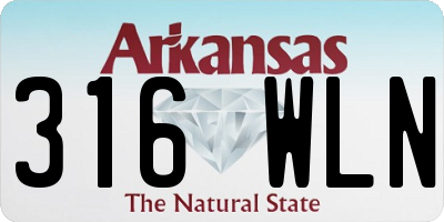 AR license plate 316WLN