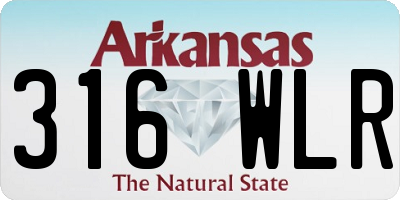 AR license plate 316WLR