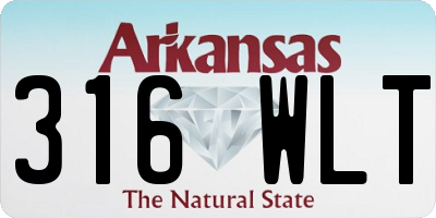 AR license plate 316WLT