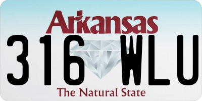 AR license plate 316WLU