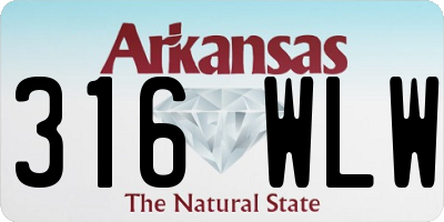 AR license plate 316WLW