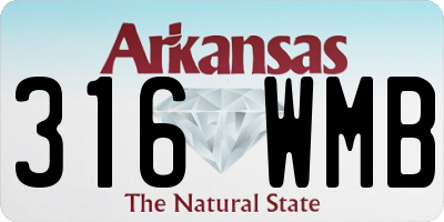 AR license plate 316WMB