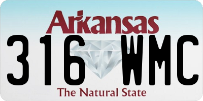AR license plate 316WMC