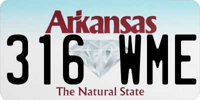 AR license plate 316WME