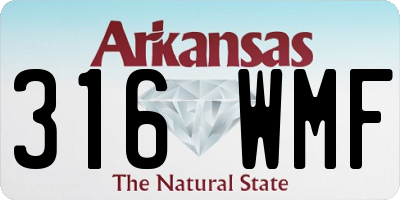 AR license plate 316WMF