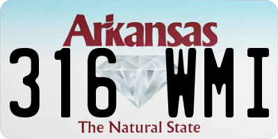 AR license plate 316WMI