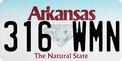 AR license plate 316WMN