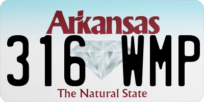 AR license plate 316WMP