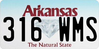 AR license plate 316WMS