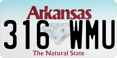 AR license plate 316WMU