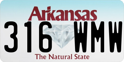 AR license plate 316WMW