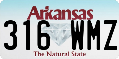 AR license plate 316WMZ