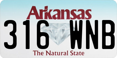 AR license plate 316WNB