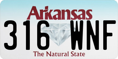 AR license plate 316WNF