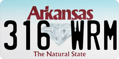 AR license plate 316WRM