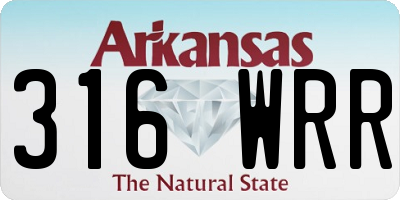 AR license plate 316WRR