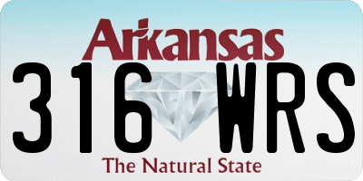 AR license plate 316WRS