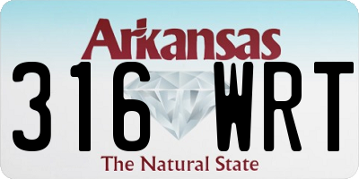 AR license plate 316WRT