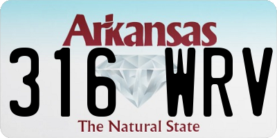 AR license plate 316WRV