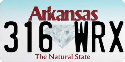 AR license plate 316WRX