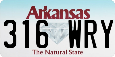 AR license plate 316WRY