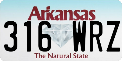 AR license plate 316WRZ