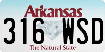 AR license plate 316WSD