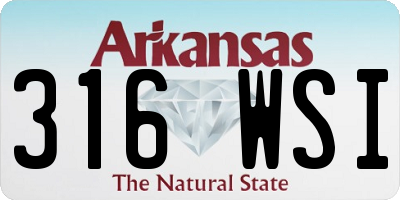 AR license plate 316WSI