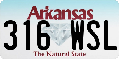 AR license plate 316WSL