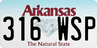 AR license plate 316WSP