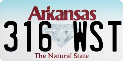 AR license plate 316WST