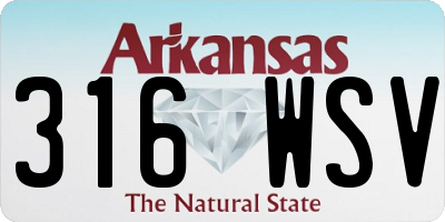 AR license plate 316WSV