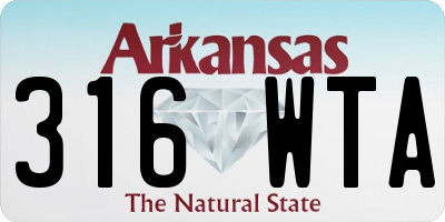 AR license plate 316WTA