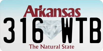 AR license plate 316WTB