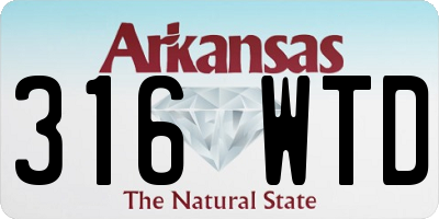 AR license plate 316WTD