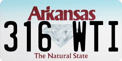 AR license plate 316WTI