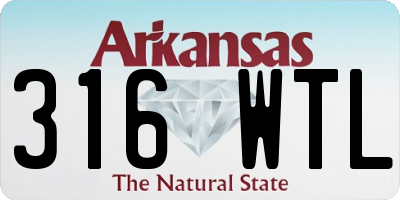 AR license plate 316WTL