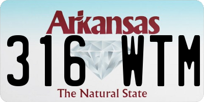 AR license plate 316WTM