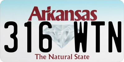AR license plate 316WTN