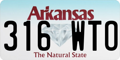 AR license plate 316WTO