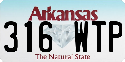 AR license plate 316WTP