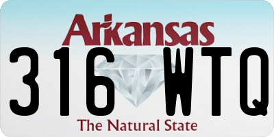 AR license plate 316WTQ