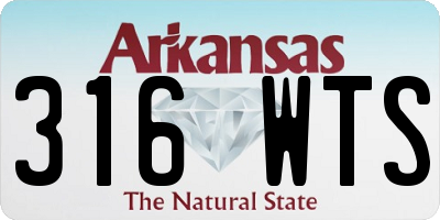 AR license plate 316WTS