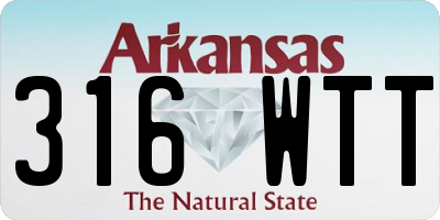 AR license plate 316WTT