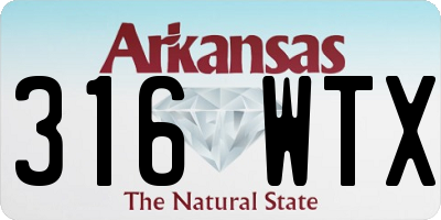 AR license plate 316WTX