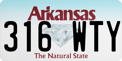 AR license plate 316WTY