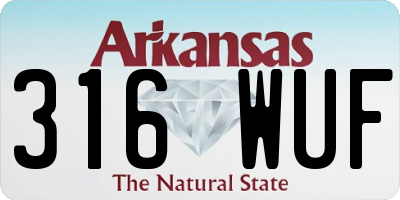 AR license plate 316WUF