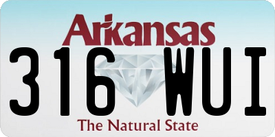 AR license plate 316WUI